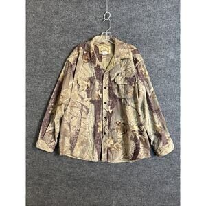 Pella Mens Button Up Camo Shirt And Pants Set Sz 2XL Realtree Hardwoods Hunting